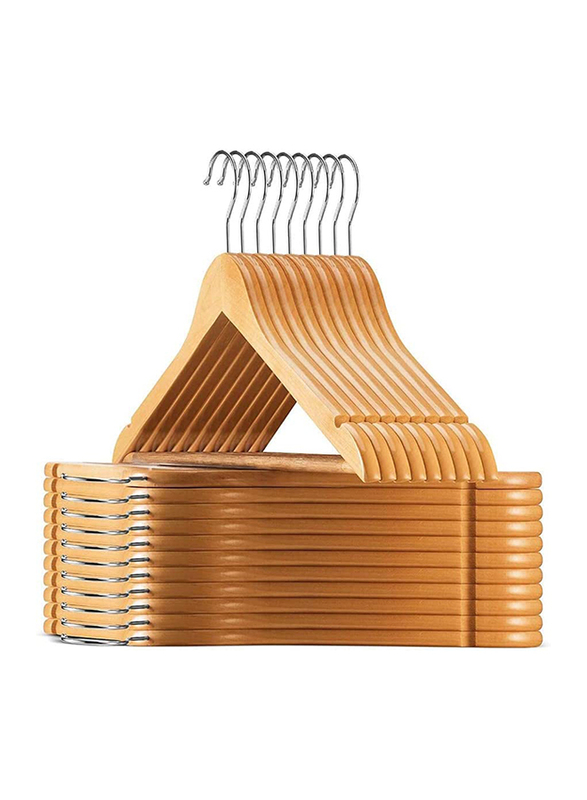 

Generic 36-Piece Wooden Suit Hanger, 1.2 x 44.5 x 24 cm, Beige