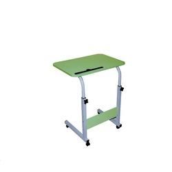 In House Laptop Table Desk Stand Height Adjustable With Rolling Wheel, 60 x 40cm, Green