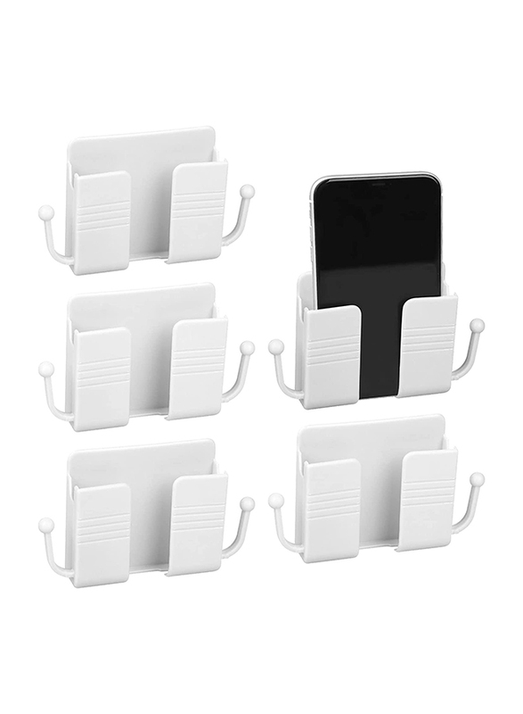 

Unspecified Lotcow Wall Mount Phone Holder, 5 Pieces, White