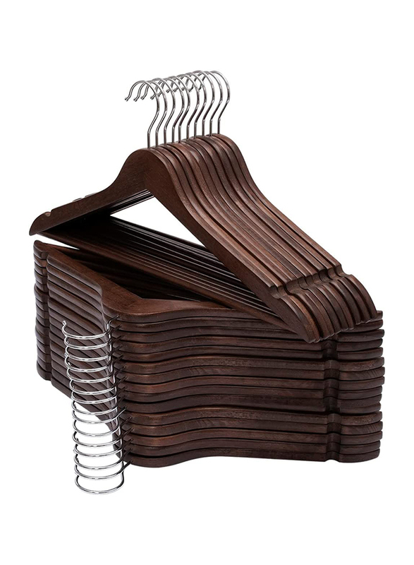 

Generic 24-Piece Wooden Cloths Hanger, 1.2 x 44.5 x 24 cm, Brown