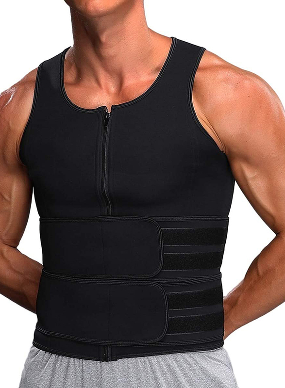 

Miss Moly Sauna Waist Trainer Trimmer Vest, 2XL, Black