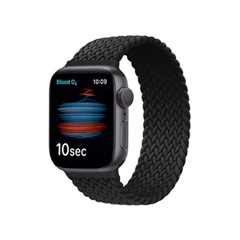 

Promate Solo Loop Nylon Braided Strap For Apple Watch, 38mm/40mm, Black