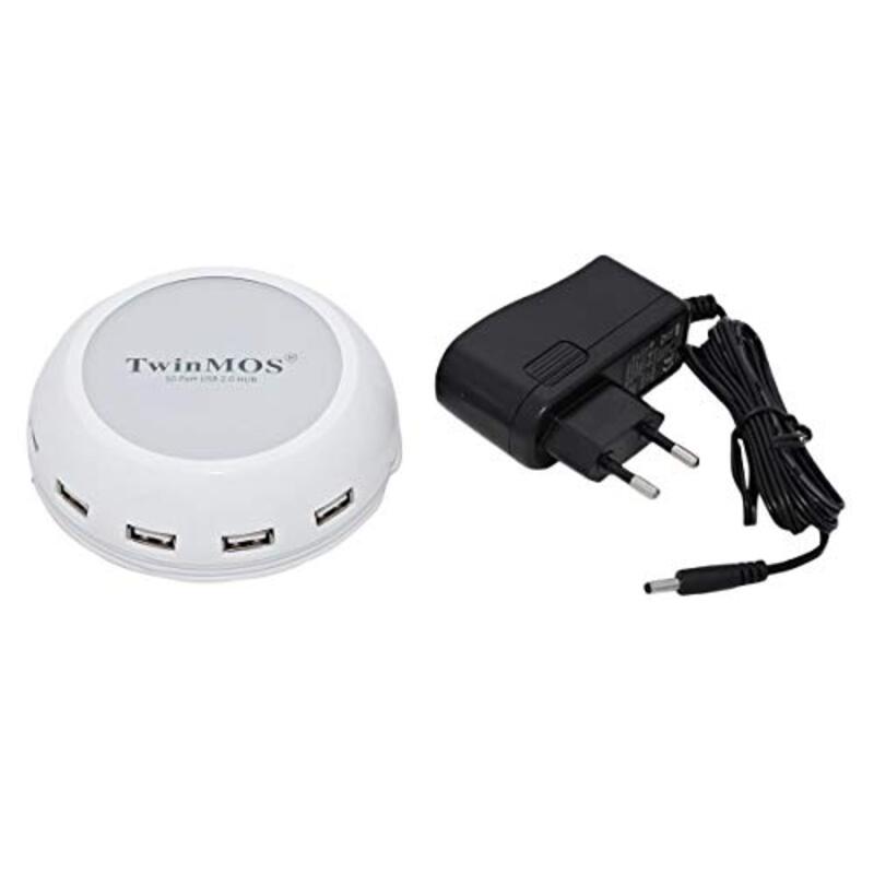 

TwinMOS USB 2.0 10 Port Hub, White
