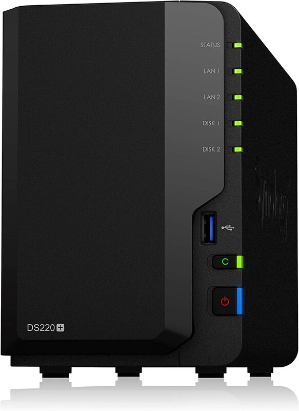 

Synology 2 bay NAS DiskStation DS220+, Diskless, Black