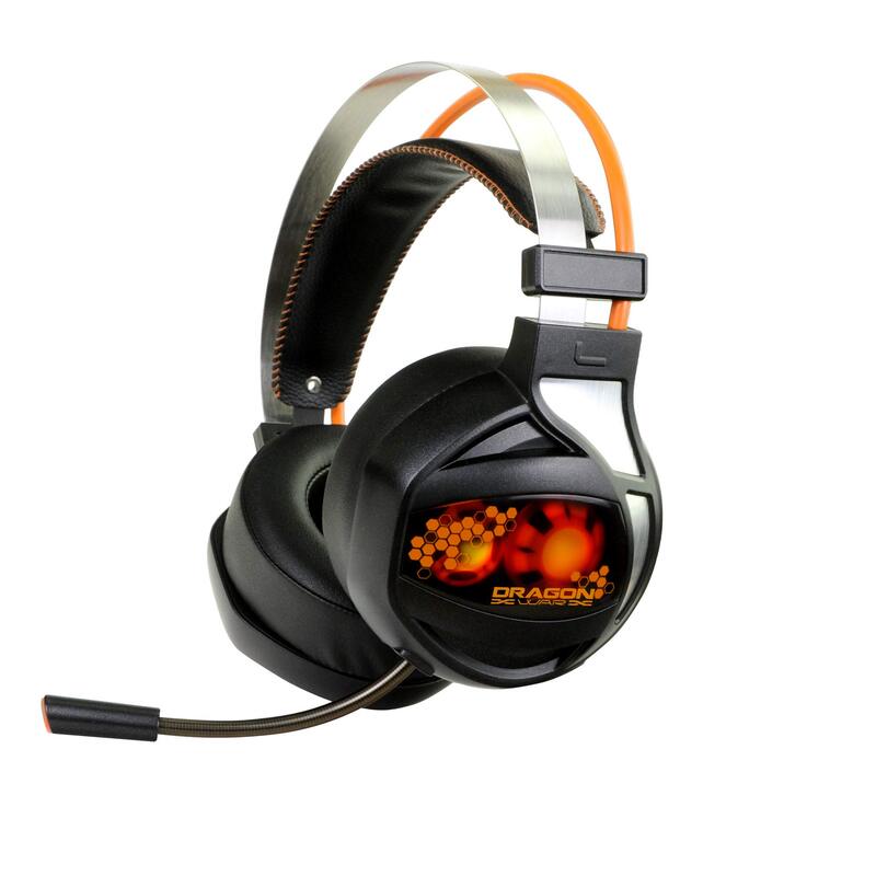 

Dragon War PC USB Gaming Headset, Black