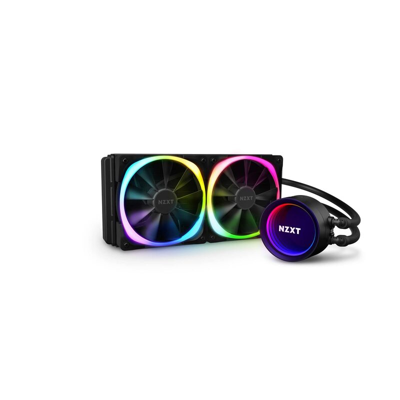

NZXT Kraken X53 RGB CPU Liquid Cooler Swivel Infinity Enhanced Pump Powered by Cam V4 GB Connector Cooling Fans, 120mm, Rl-Krx53-R1, Black