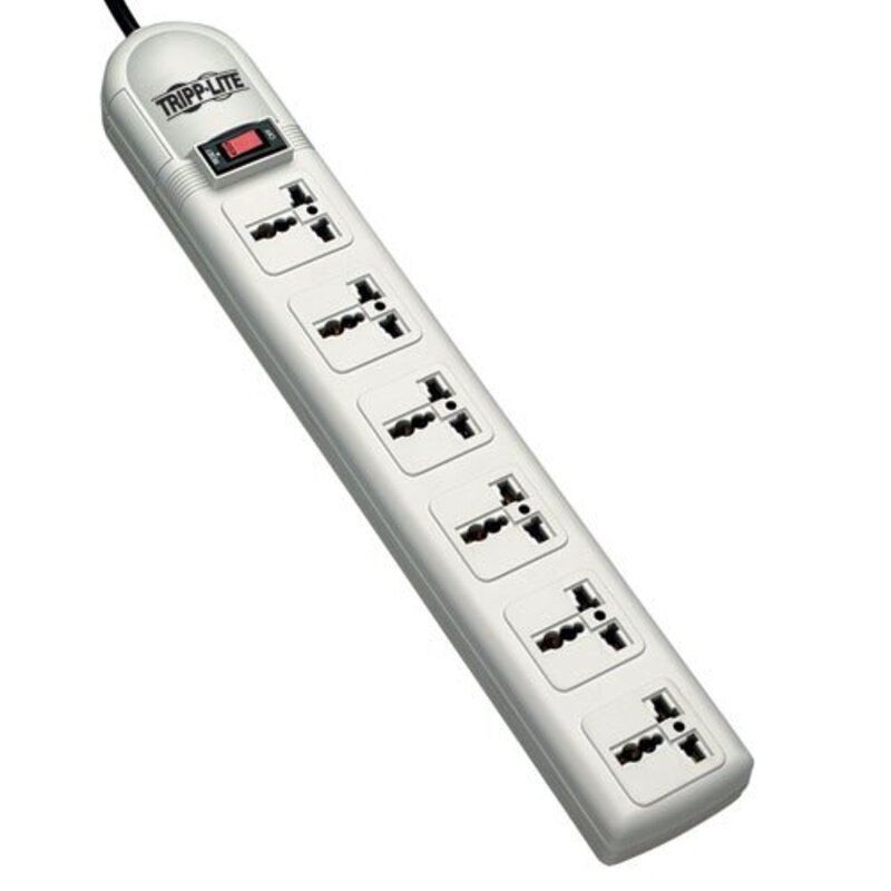 

Tripp Lite 1.8-Meter SUPER6OMNI B 6-Outlet Surge Protector Power Strip, White