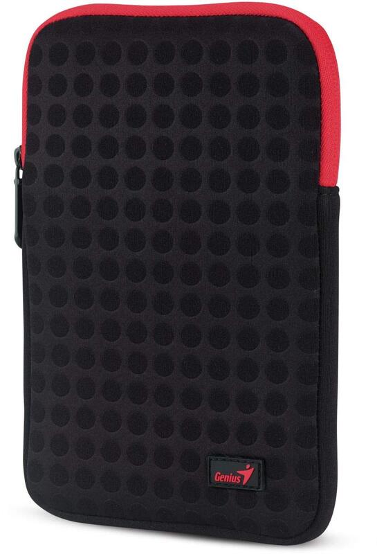 

Genius GS-721 Tablet Sleeve Case Cover, Black/Red