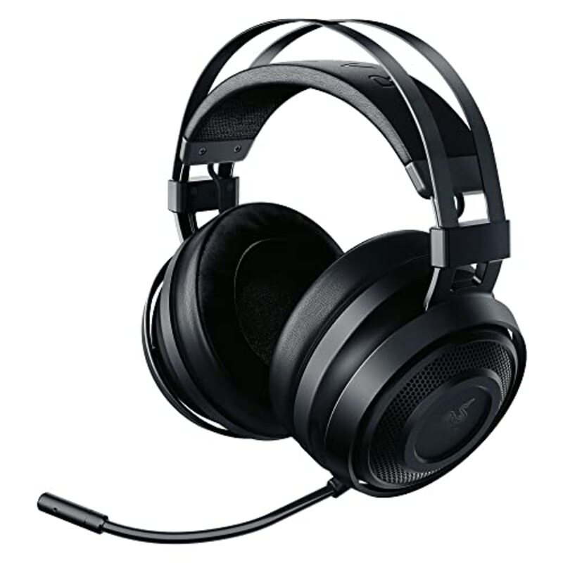 

Razer Wireless Nari Essential Wireless 7.1 Surround Sound Gaming Headset with Flip Mic for PC, PS4 & PS5, Black