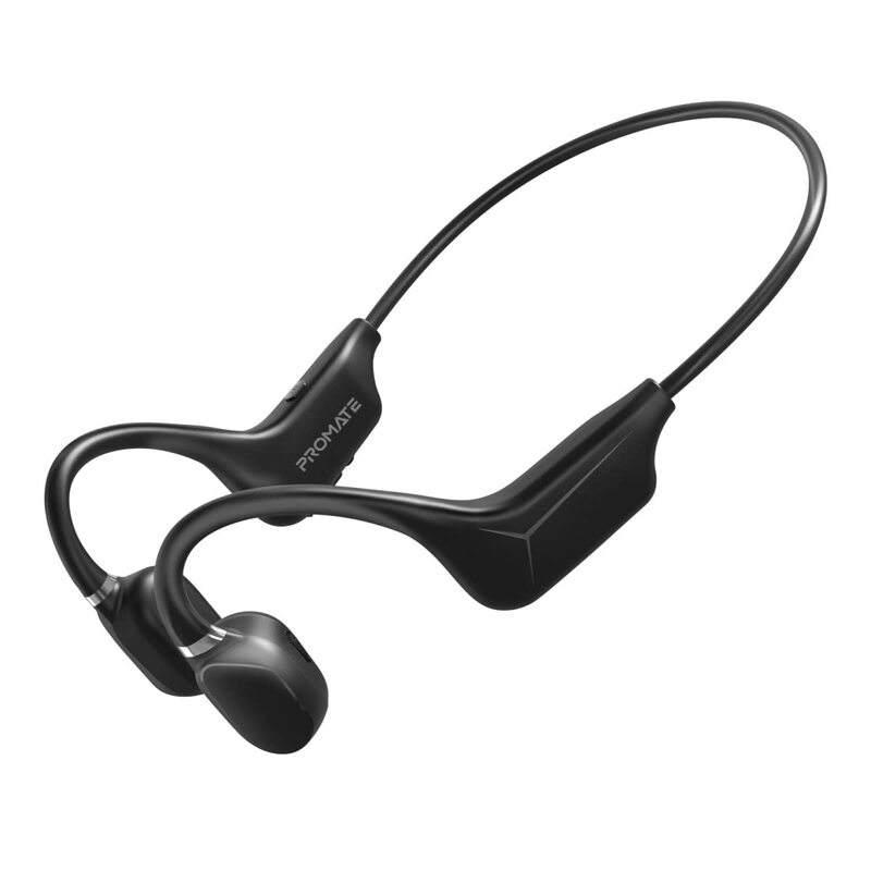 

Promate Bone Conduction Wireless/Bluetooth In-Ear Headphones with Built-in Mic, Black