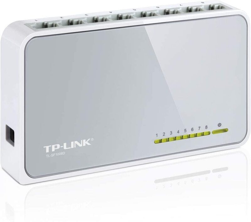 

TP-Link 8-Port 10/100 Mbps Desktop Switch, TL-SF1008D, White