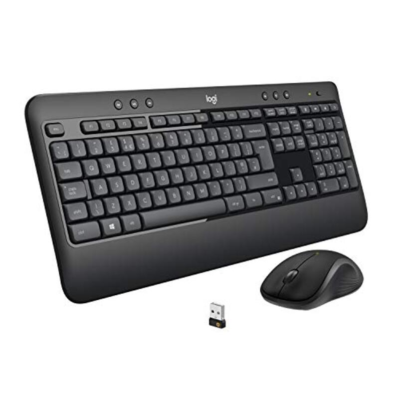 

Logitech Wireless English Keyboard and Mouse Combo, MK540, Black
