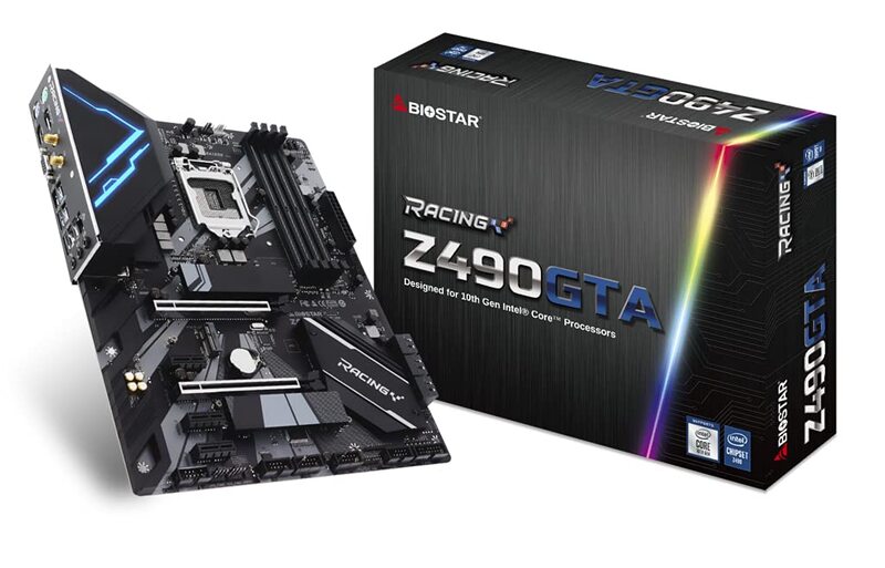 

Biostar Cartier Mir Intel LGA 1200 Motherboard with Dual M.2 and HDMI/Display Gen 3 Type-A and Type-C, Z490GTA, Black