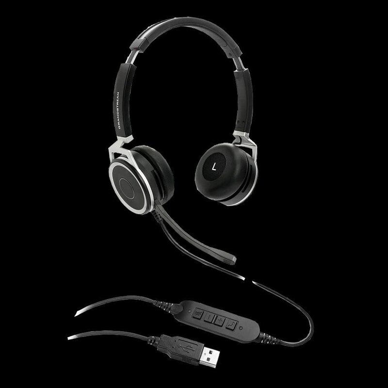 

Grandstream GUV3005 HD Wired USB On-Ear Computer Headset with Mic, Black