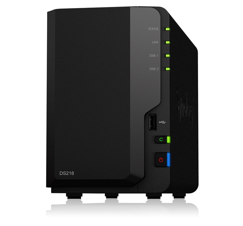 

Synology 2GB Bay NAS Diskstation SSD Hard Drive, USB 3.1, DDR4 DS218, Black