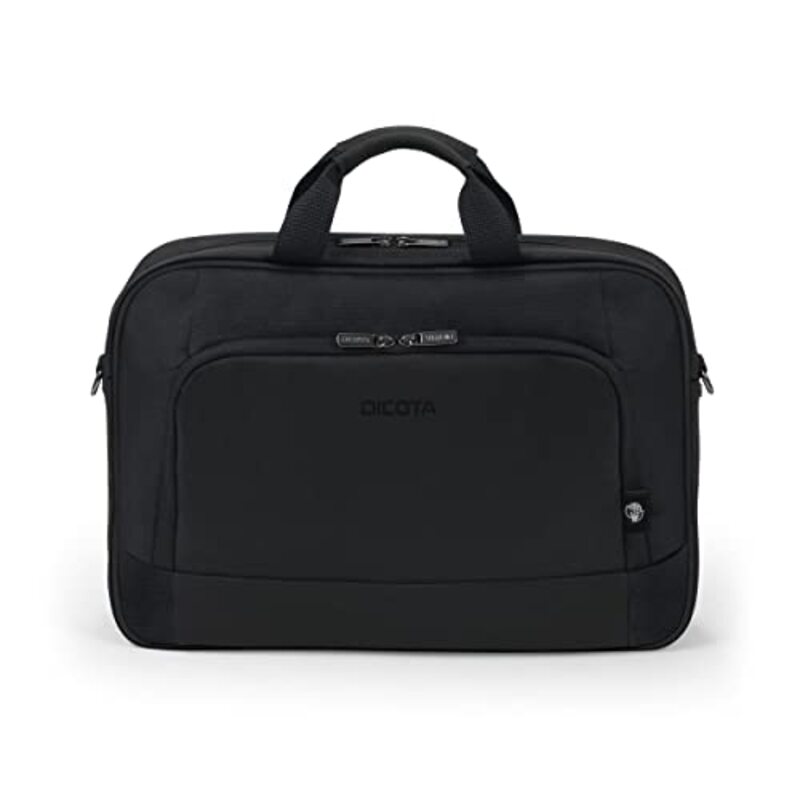 

Dicota Eco Top Traveler Base 13 Inch to 14.1 Inch Briefcase Laptop Bag with Padded Notebook Compartment and Adjustable Shoulder Strap, Black