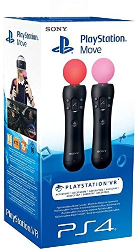 

Sony Move Motion Wireless Controller for PlayStation PS4 & VR Headset, 2 Pieces, Black