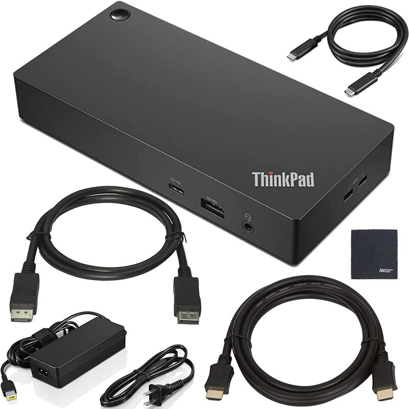 

Lenovo Thin kPad USB Type-C Dock Gen 2 with 4K (40AY0090US) + Zoom Speed HDMI Cable Kit, Black