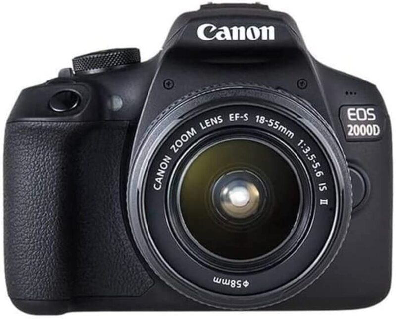 

Canon Eos 2000D BK 18-55 IS II EU26 DSLR Camera with 18-55mm Lens, 24.1 MP, Black