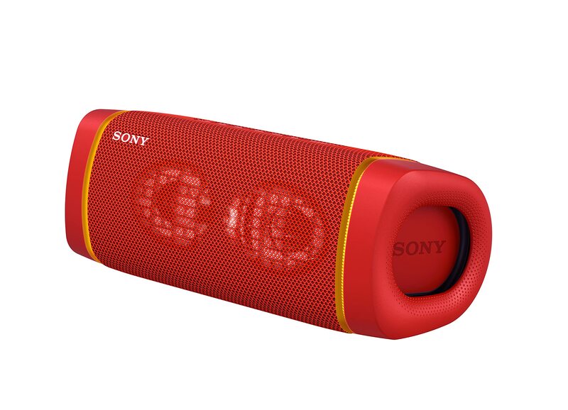 

Sony SRS-XB33 Wireless Bluetooth Portable Speaker with 24 Hour Battery, Party Lights, USB Type-C, and Speakerphone, Red