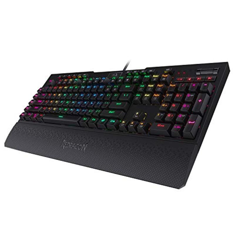 

Multiple Redragon K586 Brahma RGB Mechanical Wired Gaming Keyboard with Blue Switches for PC, Black