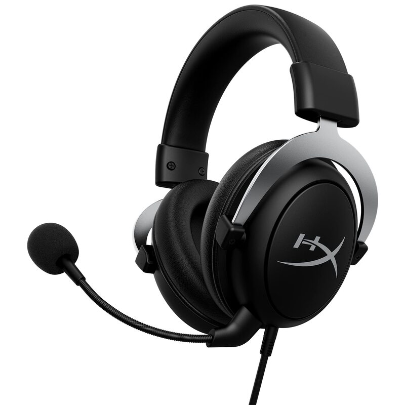 

Hyperx HHSC2-CG-SL/G Cloudx Wired Over-Ear Gaming Noise Cancelling Headset with Mic, Black