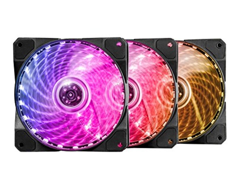 

Raidmax NV 3-Pack 120mm Wireless RF Remote Control RGB Fan, Black