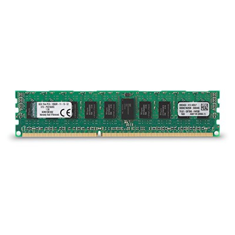 

Kingston 8GB DDR3 1600 MHz ECC Registered Single Rank Memory Module, KTD-PE316S/8G, Green