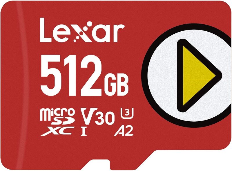 

Lexar PLAY 512GB MicroSDXC UHS-I-Card, Red