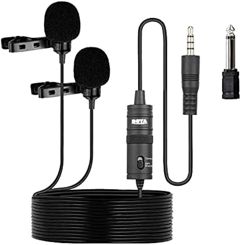 

Boya BY-M1DM Dual Lavaliere Microphone, Black