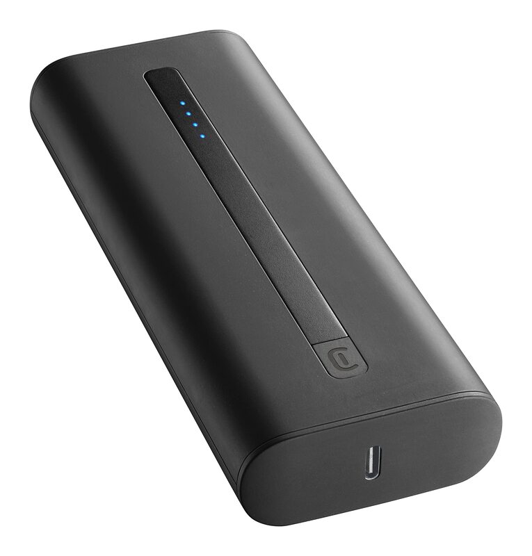 

Cellularline 20000mAh 20W The Extra Compact Thunder Power Delivery Power Bank, with USB-C Input, Black