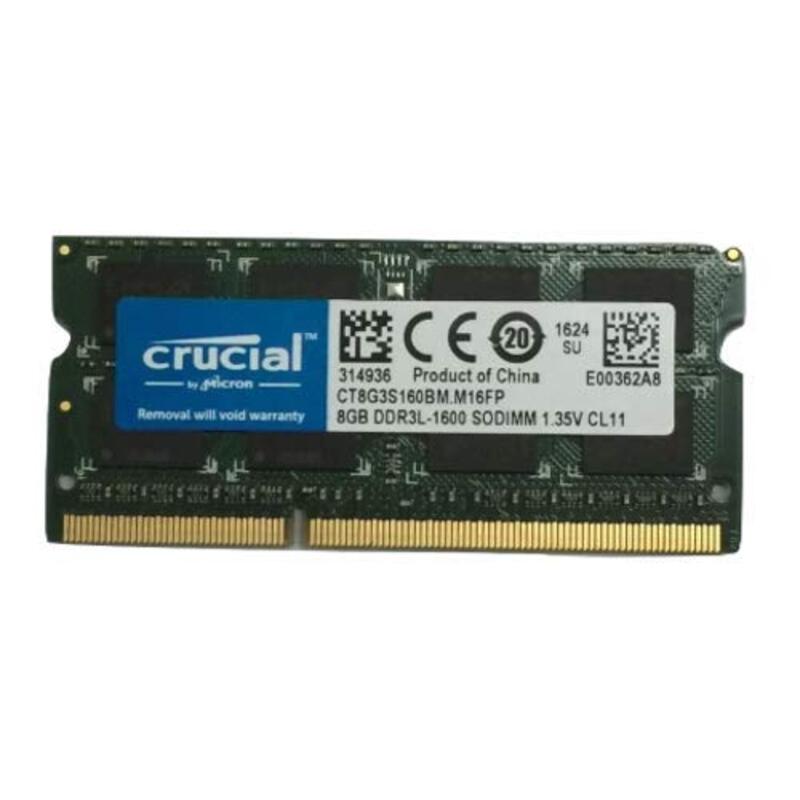 

Crucial 8 DDR3 RAM Memory Modules for Laptops, CT8G3S160BMCEU, Multicolour