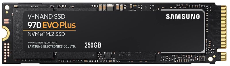 

Samsung 970 EVO Plus SSD 250GB NVMe M.2 Internal Solid State Hard Drive, MZ-V7S250B/AM, Black