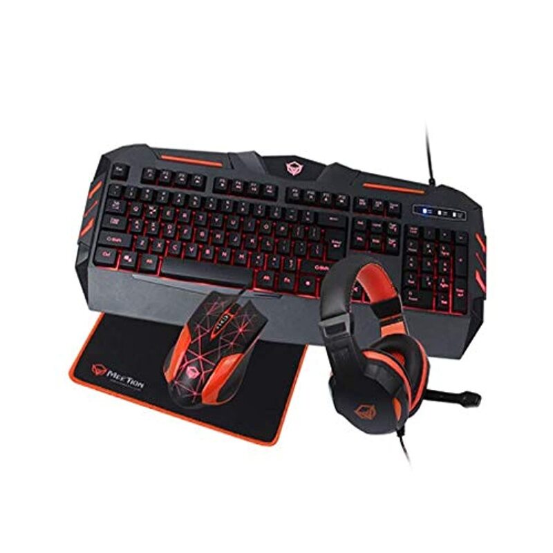 

Meetion 4-in-1 C-500 PC Backlight USB Ergonomic Gaming Mouse, Black