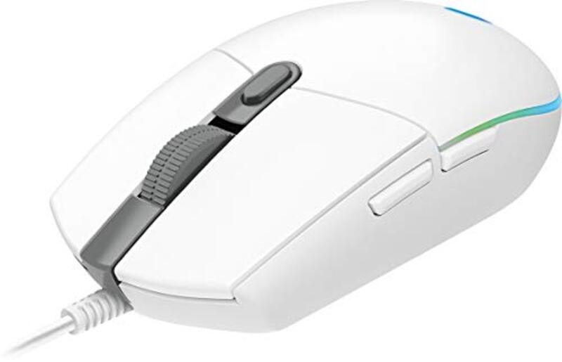 

Logitech G203 Light Sync Wired Gaming Optical Mouse, White