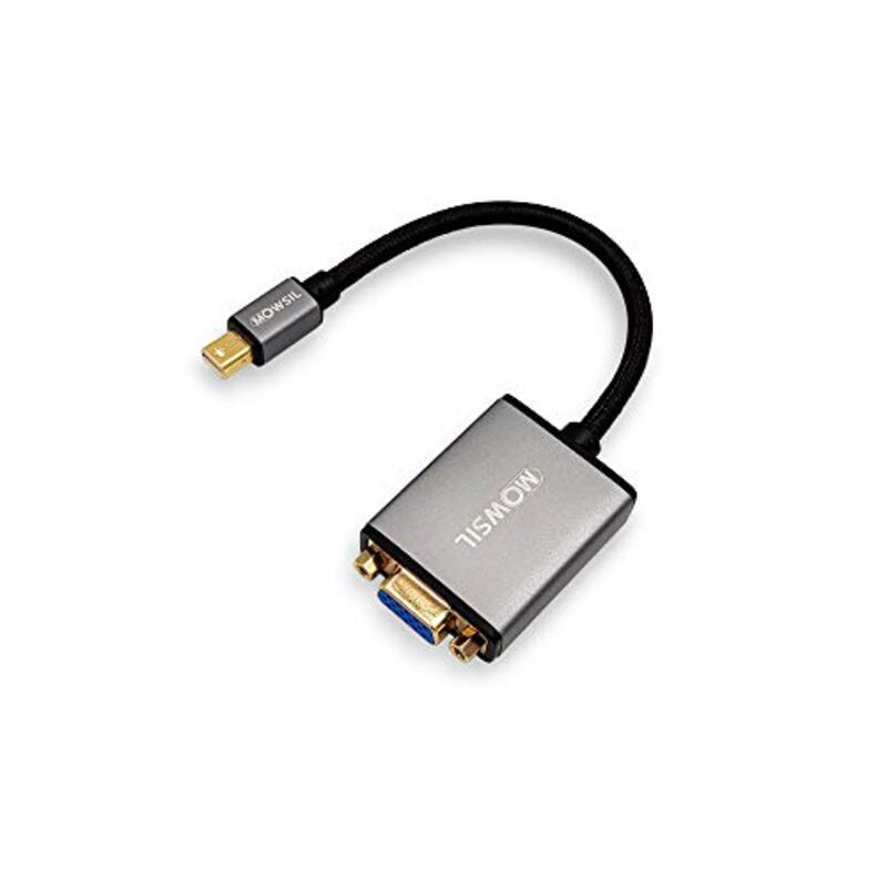 

Mowsil Converter Adapter, Mini DP to VGA, Grey