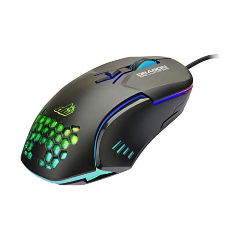 

Other Brand Dragon War Heptaestus G26 RGB Wired Gaming Mouse for PC, Black