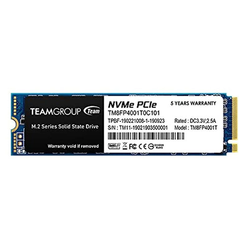 

TeamGroup 512GB MP34 M.2 NVMe Solid State Disk, Black/Blue