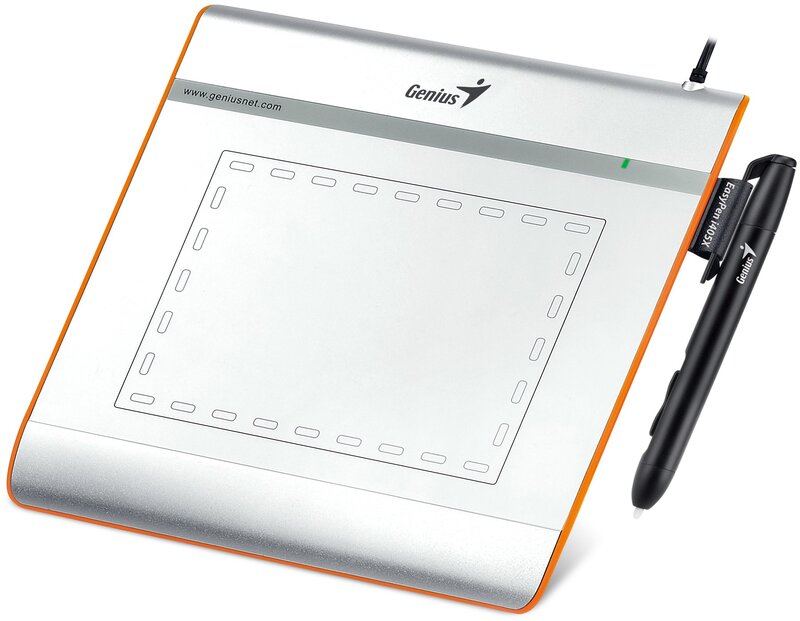 

Heiman Genius Easypen Silver 4 x 5-inch Graphics Tablet, Without FaceTime, Sensitive Pen