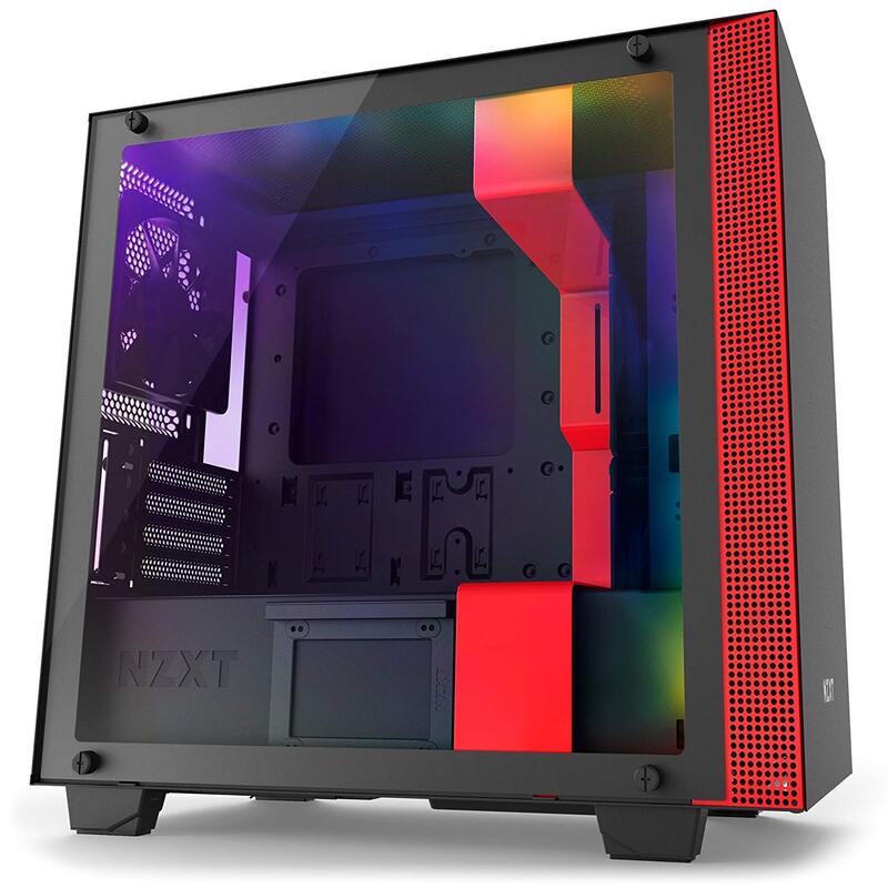 

NZXT H400i MicroATX PC Gaming Case CAM-Powered Smart Device Tempered Glass Panel Water-Cooling Ready 2018 Version, Black/Red