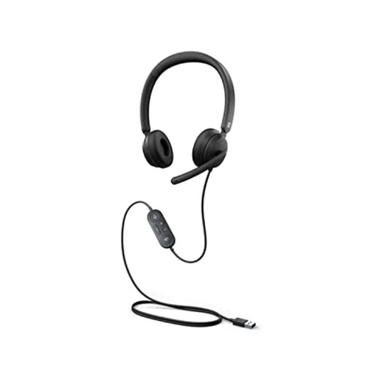 

Microsoft Modern Furano Wired USB Over-Ear Computer Headset, Black