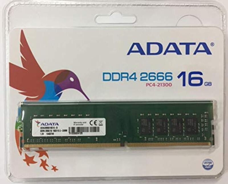 

Adata 16GB DDR4 2666Mhz PC4-21300Memory Module for Desktop, Green