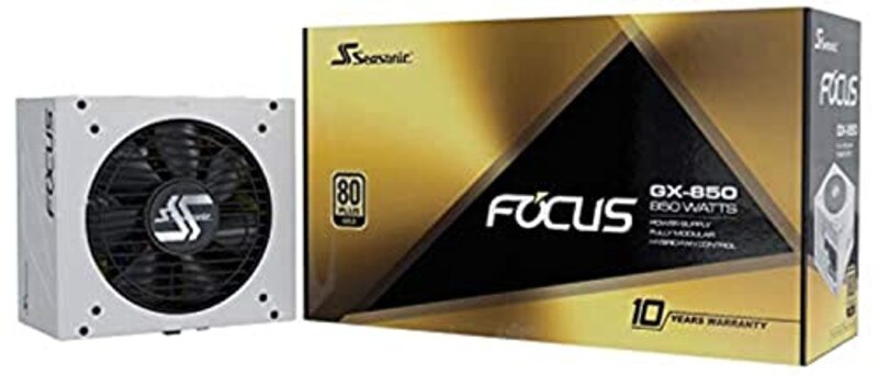 

Seasonic Focus Series Full Modular 80 Plus Gold PSU Power Device, 850W, White