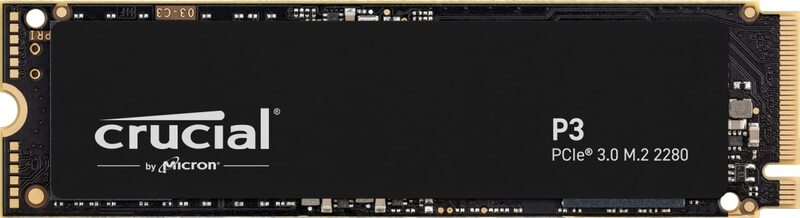 

Crucial P3 1TB PCIe 3.0 3D NAND NVMe M.2 SSD, CT1000P3SSD8, Black