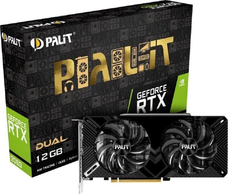 

Palit GeForce Nvidia RTX 2060 Dual 12GB GDDR6 Graphics Card, Black