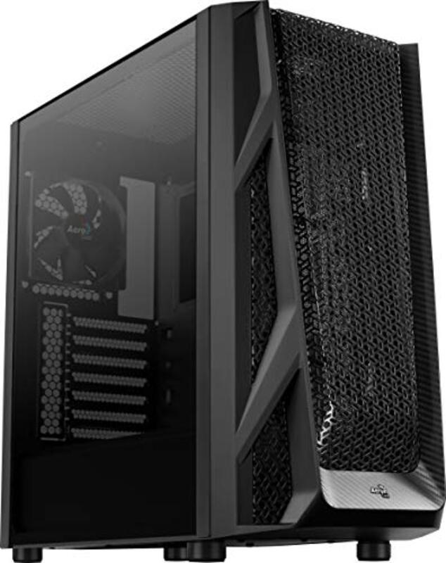 

AeroCool AirHawk Mid-Tower ATX Case with Glass Panel, Black