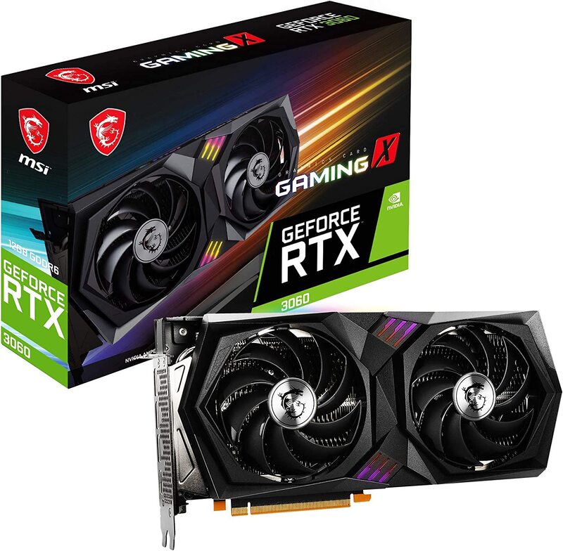 

Msi 12GB Geforce Rtx 3060 Gaming X 12G Gaming Graphics Card, GDDR6, Black