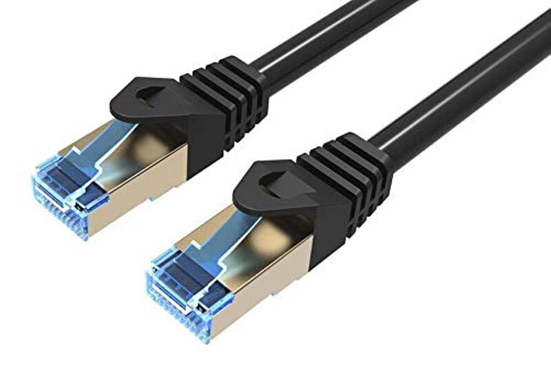 

Vention 1-Meter SSTP Double Shielded Cat7 Ethernet Cable, RJ45 Male to RJ45, Black