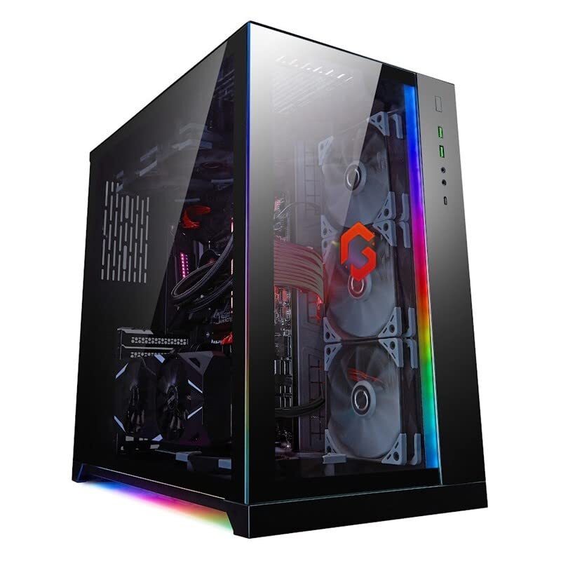 

Gameon Edition Tempered Glass Panel Sturdy Design With Steel And Aluminum Body Modernized Cooling System ATX/M ATX Chassis Dynamic Mid Tower Case, Bla