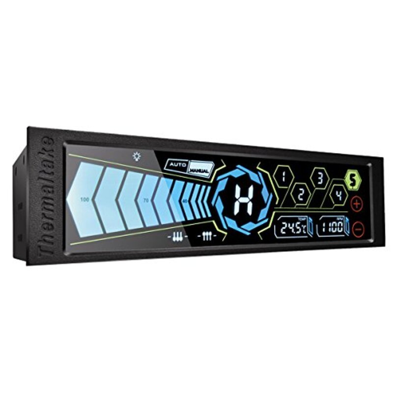 

Thermaltake Commander F6 RGB LCD 6 Channel Single 5.25-Inch Bay Fan Controller, Black